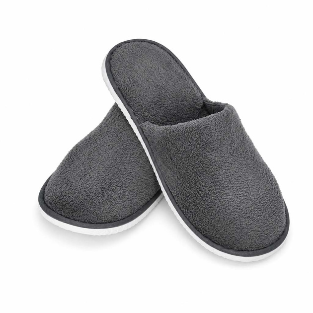 Hotelové šľapky coral velvet sivá